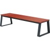 Banquette d'extérieur en bois et pieds acier - Balade
