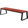 Banquette d'extérieur en bois et pieds acier - Balade