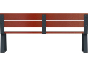 Banc public en bois et pieds acier - Balade