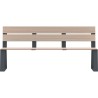 Banc public en HPL et pieds acier - Balade