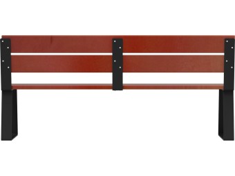 Banc public en bois et pieds acier - Balade