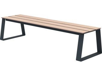 Banquette d'extérieur en HPL et pieds acier - Balade