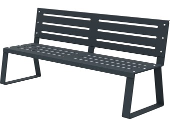 Banc public en métal - Balade
