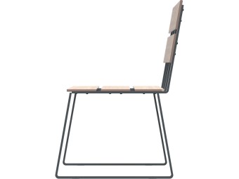 Banc public en HPL et pieds acier - Balade