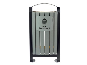 Poubelle double flux façade briques alimentaires 2 x 60L - Arkéa