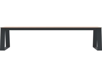 Banquette d'extérieur en HPL et pieds acier - Balade