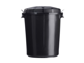 Poubelle de rue ronde 50L, 70L ou 95 L en plastique recyclé Bazi