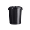 Poubelle de rue ronde 50L, 70L ou 95 L en plastique recyclé Bazi