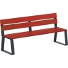 Banc public en bois et pieds acier - Balade