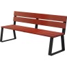 Banc public en bois et pieds acier - Balade