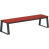 Banquette d'extérieur en bois et pieds acier - Balade