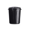 Poubelle de rue ronde 50L, 70L ou 95 L en plastique recyclé Bazi