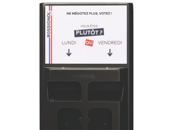 Cendrier de vote fixation murale - Arkéa vote