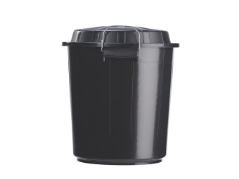 Poubelle de rue ronde 50L, 70L ou 95 L en plastique recyclé Bazi