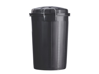 Poubelle de rue ronde 50L, 70L ou 95 L en plastique recyclé Bazi