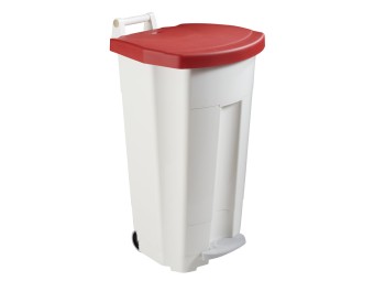 Poubelle alimentaire mobile à pédale 90L - HACCP - Boogy