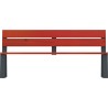 Banc public en bois et pieds acier - Balade