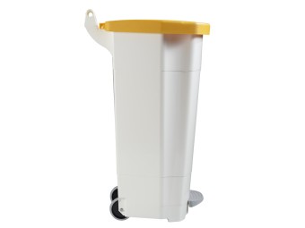 Poubelle alimentaire mobile à pédale 90L - HACCP - Boogy