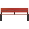 Banc public en bois et pieds acier - Balade