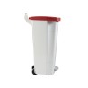 Poubelle alimentaire mobile à pédale 90L - HACCP - Boogy
