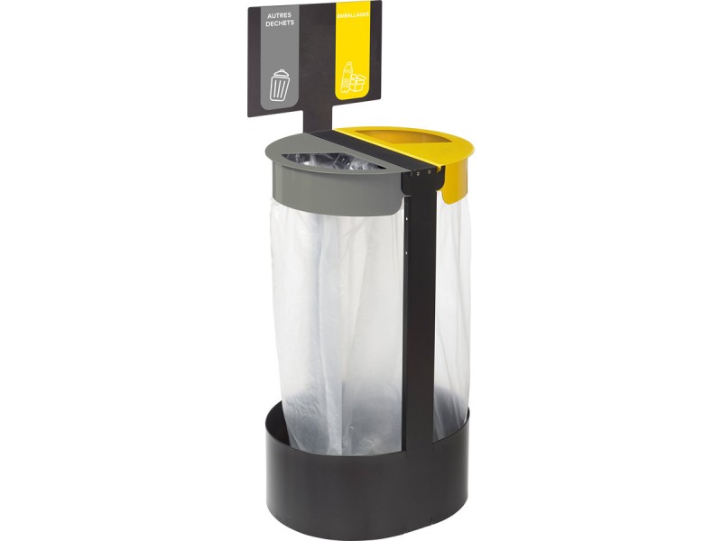Kit poubelle tri sélectif extérieur avec panneaux Citiwin Premium