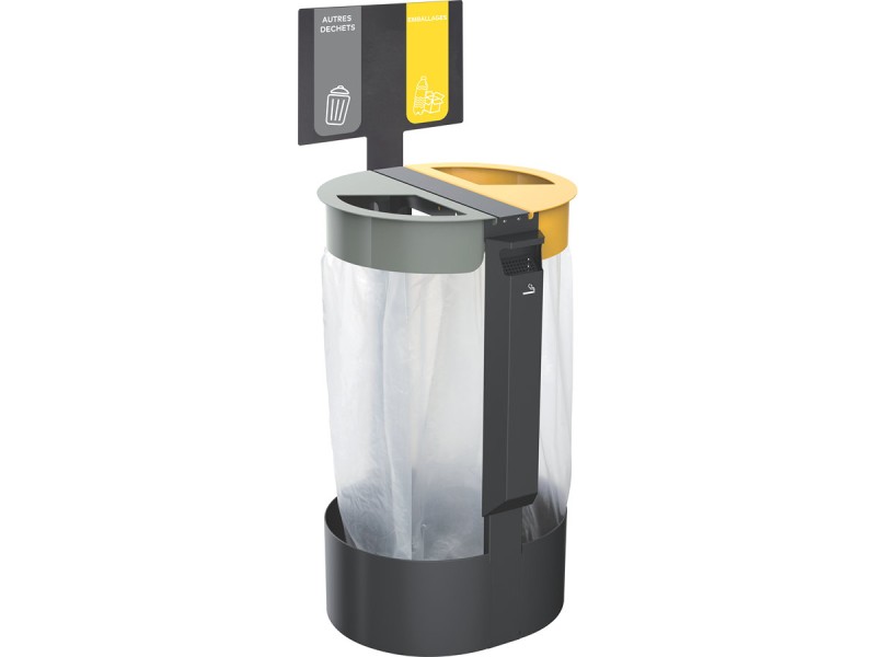 Kit poubelle tri sélectif extérieur avec panneaux Citiwin Premium