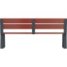 Banc public en bois et pieds acier - Balade