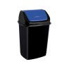 Poubelle intérieur 50L noir sans couvercle CLAP