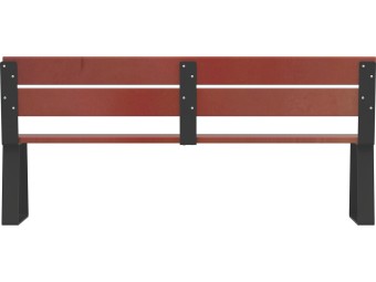 Banc public en bois et pieds acier - Balade