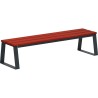 Banquette d'extérieur en bois et pieds acier - Balade