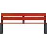 Banc public en bois et pieds acier - Balade