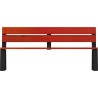 Banc public en bois et pieds acier - Balade