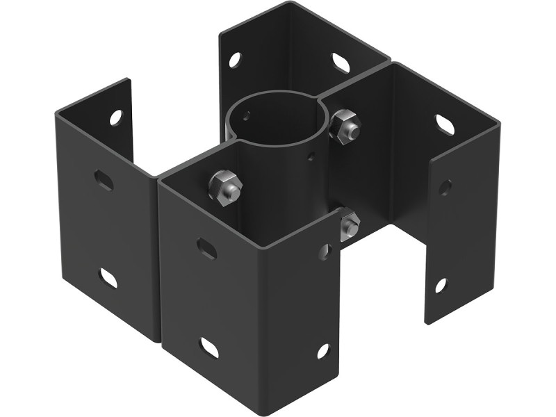 Kit de fixation 4 flux pour poteau Ø50mm