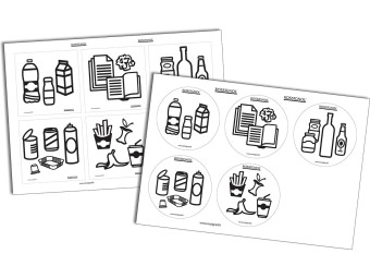 Stickers de tri sélectif recyclable / non recyclable