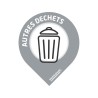 Stickers de tri sélectif format goutte