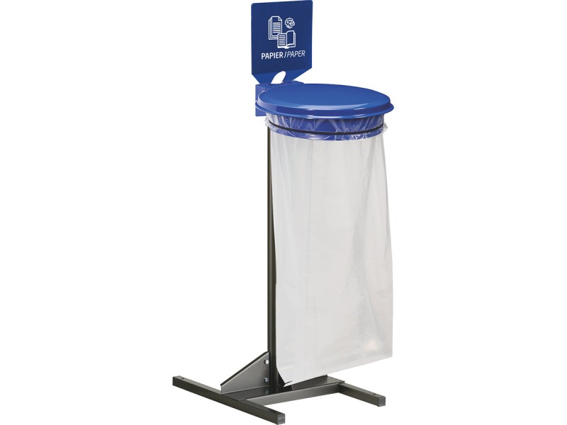 Kit support de sac extérieur 1 à 4 flux avec couvercle Collecmur