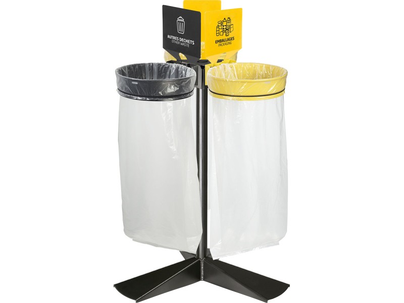 Kit support de sac extérieur 1 à 4 flux sans couvercle Ecollecto