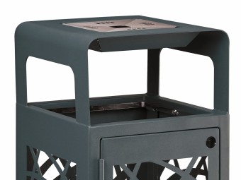 Poubelle de ville extérieure Vigipirate Cybel