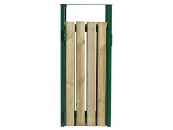 Poubelle de ville bois et métal avec ou sans cendrier 50l et 110l Ede