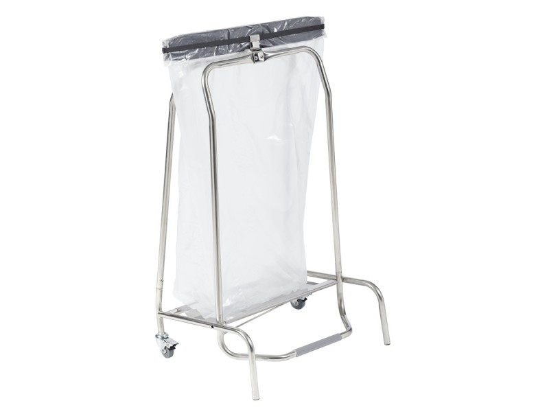 Support sac poubelle à pince en inox 110L ou 50L - Hermix
