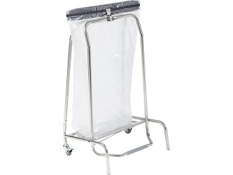 Support sac poubelle à pince en inox 110L ou 50L - Hermix