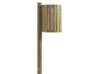 Corbeille de ville ronde en bois 20L Eden