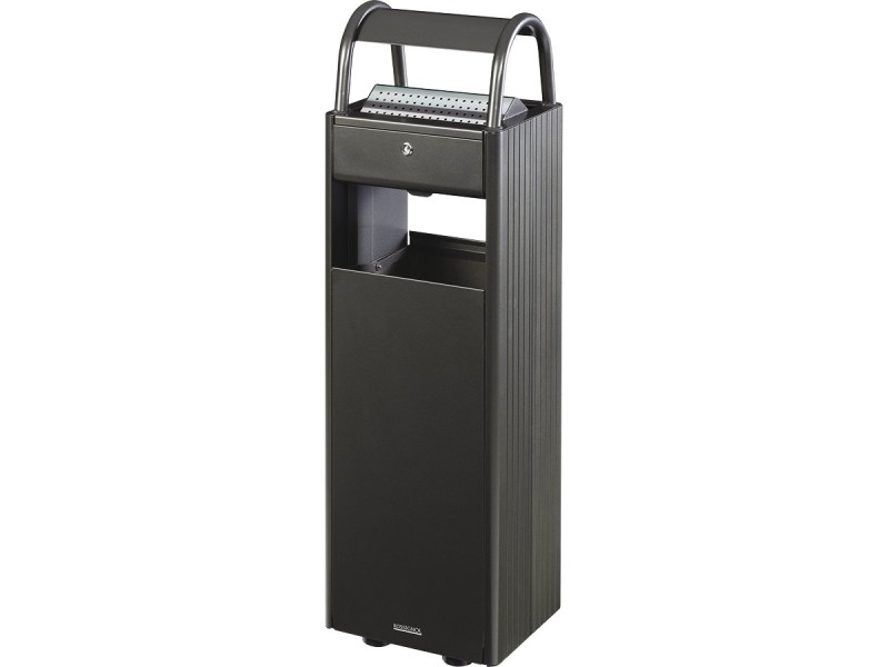 Poubelle extérieure 30l ou 60L avec cendrier à poser au sol Kopa