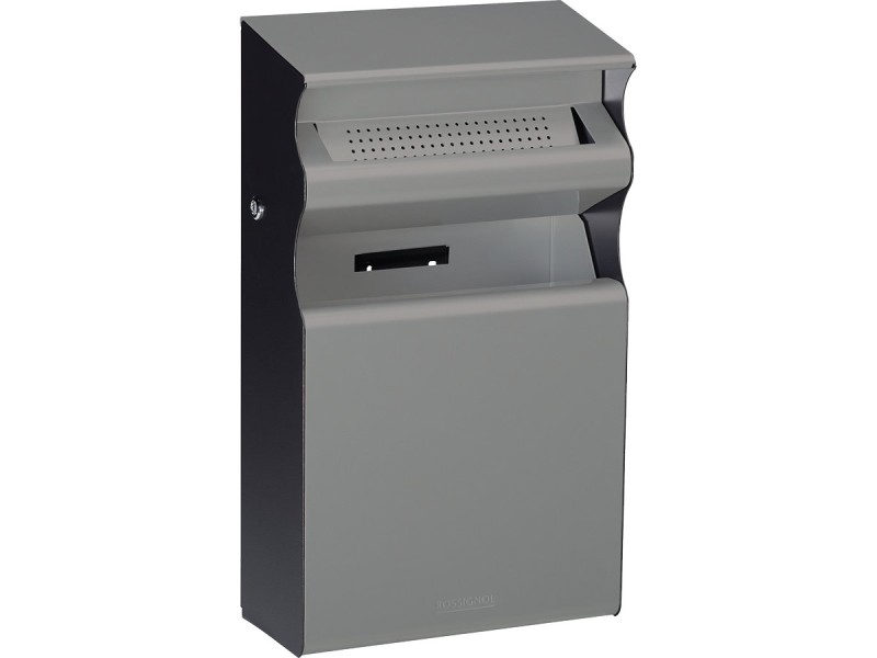 Cendrier mural 2L avec poubelle de 15L intégrée Kopa