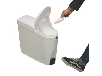 Poubelle pour serviettes hygiéniques à ouverture sans contact