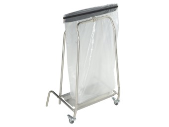 Support sac poubelle à pince en inox 110L ou 50L - Hermix