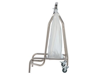 Support sac poubelle à pince en inox 110L ou 50L - Hermix