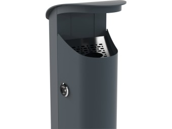 Cendrier sur pied 2,5L à fixer au sol Koa