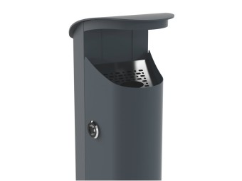 Cendrier sur pied 2,5L à fixer au sol Koa