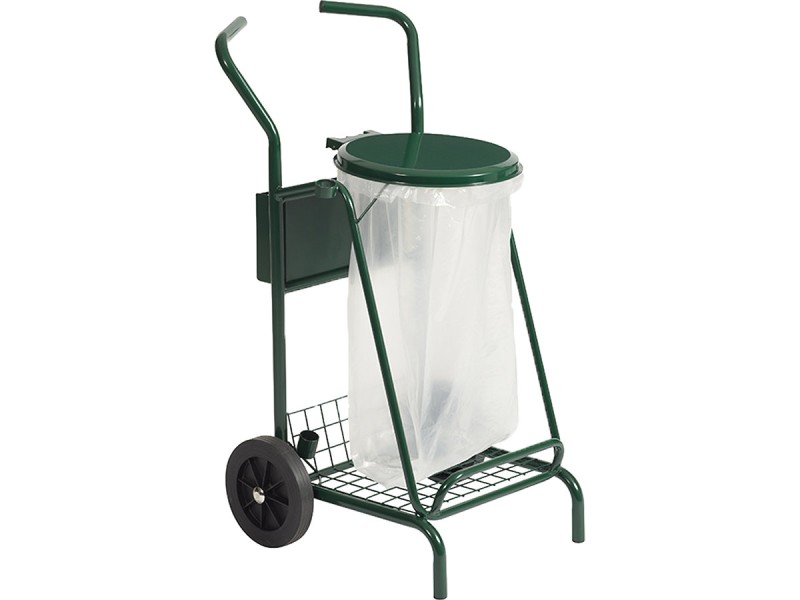 Chariot poubelle voirie pour cantonnier simple flux